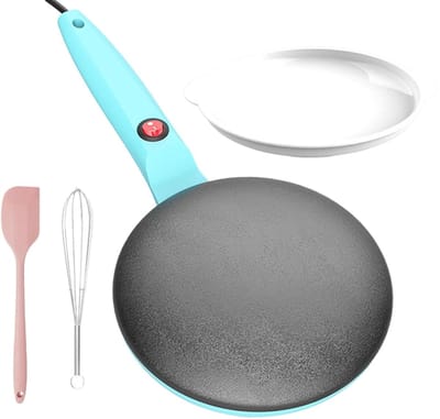 Elektrische pannenkoekenmaker - Ontbijtpan Crêpes - Snel Ontbijten - Automatische temperatuurregeling - 19 cm - Blauw