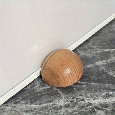 Ronde Houten Creatief Ontwerp Stille Deurstopper - Woondecoratie Beste Cadeaus Verjaardag Afstuderen Wood Color veelkleurig