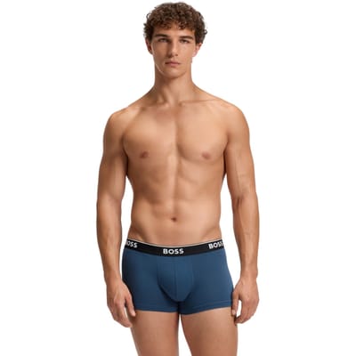 Boss Boxershorts met logo voor heren (set van 3) (Blauw/Teal/Navy)