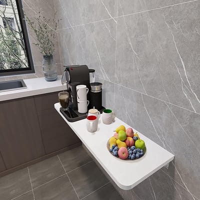Opvouwbare Wandtafel - Inklapbaar Bureau - Ruimtebesparend Werken - Eenvoudige Wandmontage - 50x30 cm