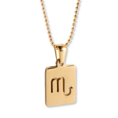 Marama - Ketting Sterrenbeeld Schorpioen - 18K verguld goud - stainless steel - horoscoop - damesketting - ballchain - zodiac - cadeau dames - ketting met hanger