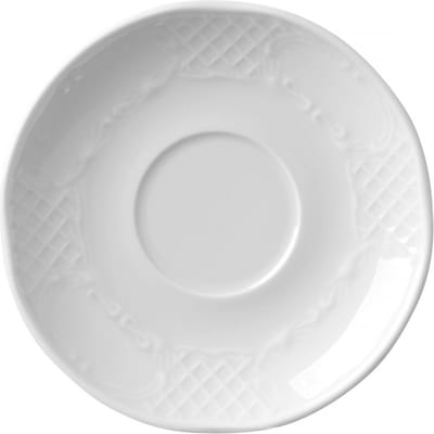 HENDI Schotel voor espressokopje – wit porselein – versterkte randen – slijtvast – ⌀130mm