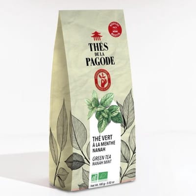 Thés de la Pagode – Groene thee munt - Losse Thee - Biologische thee  (50 gram)