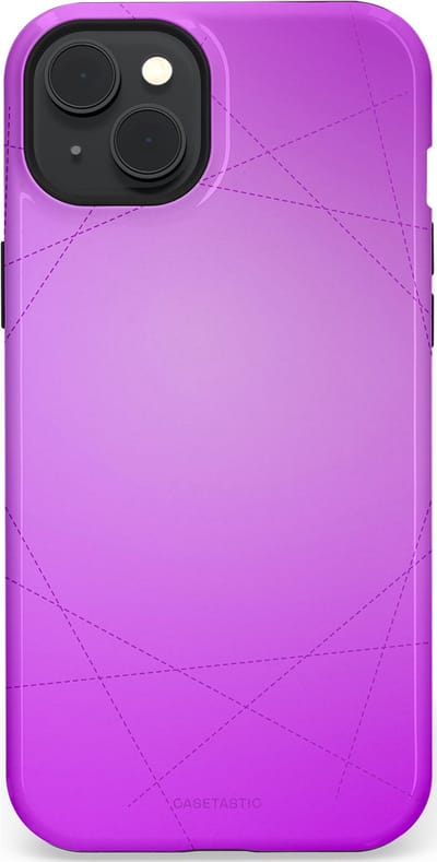 Casetastic Hoesje Geschikt voor Apple iPhone 15 Plus Magsafe - Stijlvolle Beschermende Duo-layer Case - Emily in het paars