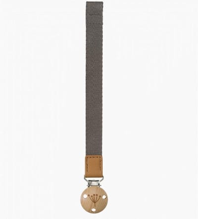 Fresk Speenkoord – 22 cm - Kraamcadeau - Speenketting met Velcro Sluiting - Speenhouder - Fopspeenkoord - Donkergrijs -