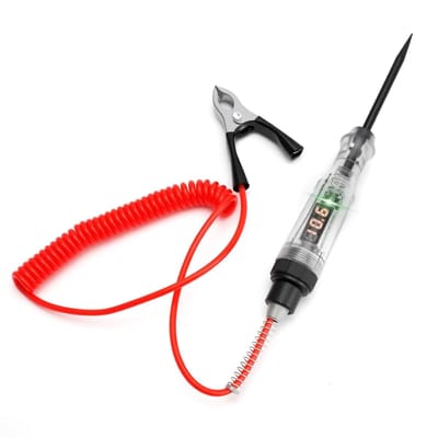 Spanningsmeter Auto 5-120V DC - Digitale Testpen met LCD Indicatie en Krokodillenklem