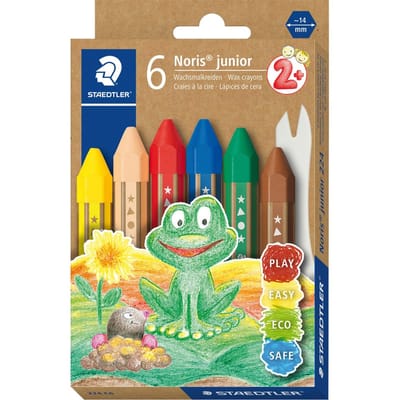 Staedtler Noris Junior waskrijt, etui van 6 stuks