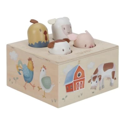 Little Dutch - Farm Pop-up speeldieren FSC Baby- en peuterspeelgoed Badspeelgoed Houten speelgoed