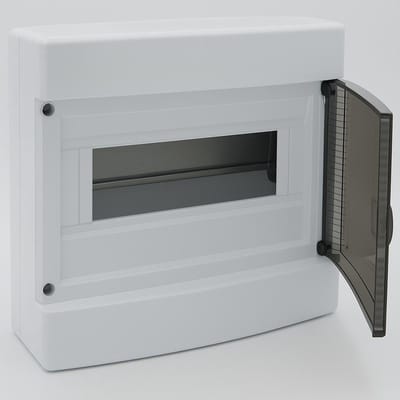 Verdelerskast 12 Modules - Groepenkast Binnen - Elektrische Installaties - IP40 Bescherming - 27x19x10 cm - Wit