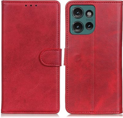 Coverup Hoesje - Geschikt voor Motorola Edge 50 Neo Hoesje - Coverup Luxe Book Case - Rood
