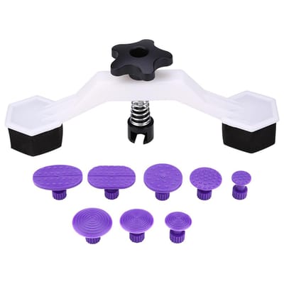 Kit d'outils de réparation de carrosserie sans peinture pour débosselage 1 extracteur de type pont 8 ventouses extractrices à colle