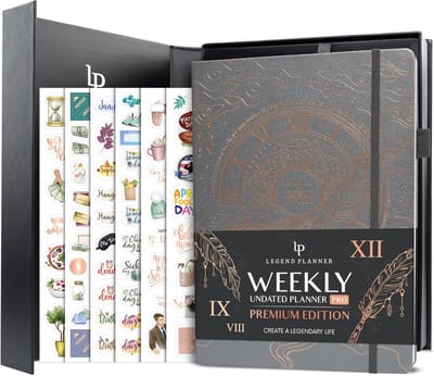 Planner PRO Premium - Weekagenda Maandagenda - Tijd Beheer - OngeДатат - A4 Formaat - Mystic Blauw
