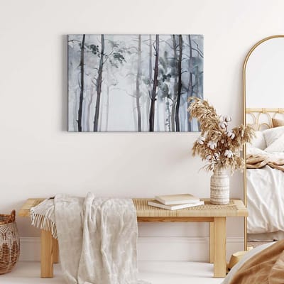 Canvas print DD123084 WatercolorFore A.S. Création 0,7 x 0,5 m Wit Kantoor Hal/Gang Keuken Slaapkamer Woonkamer