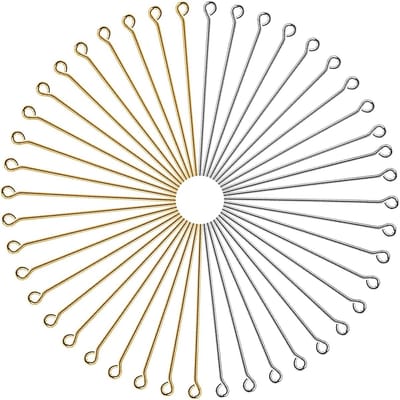 50mm Oogpennen Metaal 700 Stuks Zilver en Goud voor Oorbellen, Hangers, Kralen en DIY Sieraden Creatie