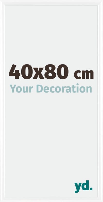 Your Decoration - Fotolijst 40x80 cm - Kunststof - Wit Hoogglans - Bordeaux
