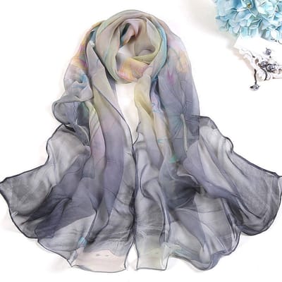 Dunne Zomersjaal – Neksjaal & Omslagdoek – Feestelijk & Casual – Grijsblauw – 160x50 cm – Dames Sjaal Polyester