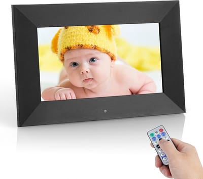SNJY® Digitale Fotolijst - Digitaal Fotolijstje - Digitaal Fotokader - 7 Inch/17,8 cm - Zwart