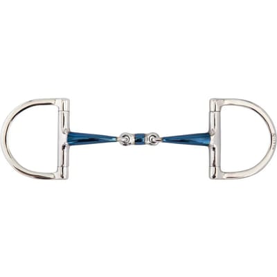 BR D-Trens Dubbel Gebroken, Sweet Iron 14 mm Blauw/Zilver - 12.5 CM