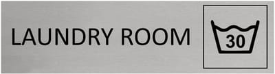 CombiCraft Aluminium deurbordje Laundry room 165x45mm met tape - per stuk