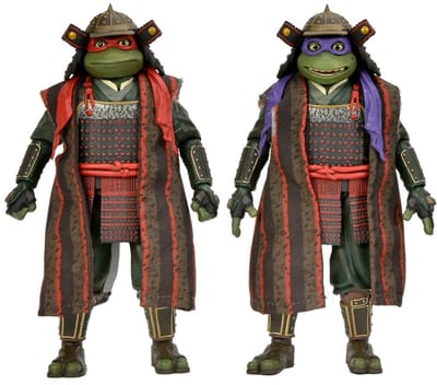 NECA Teenage Mutant Ninja Turtles III Action Figure 2-Pack Donatello & Raphael 18 cm Action Figuur