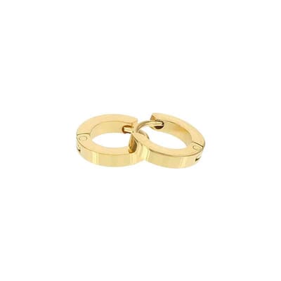 Kalli edelstalen Oorbel shiny 1898 Goud 10mm