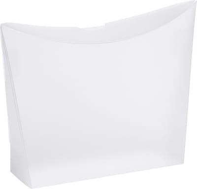 Cadeauverpakking doosje BUDGET semi-transparant, 20x20x6 cm WIT (100 stuks)