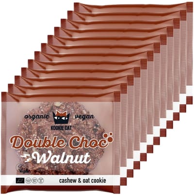 Kookie Cat | Double Choc & Walnut Cookie | 12 stuks | 12 x 50 gram