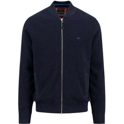 Fynch-Hatton Vest Cardigan College Collar Fisherman Navy / male