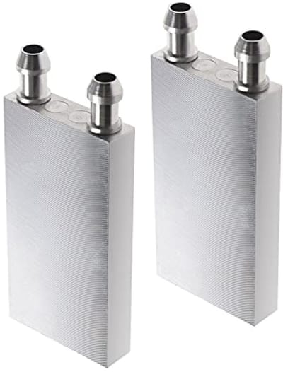 Waterkoelblok van aluminium 40 x 80 x 12 mm voor waterkoeling en CPU koeling