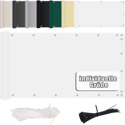 Windscherm en Zonwering voor Tuin, Balkon en Camping - 140 x 900 cm, Waterdicht en Met Oogjes