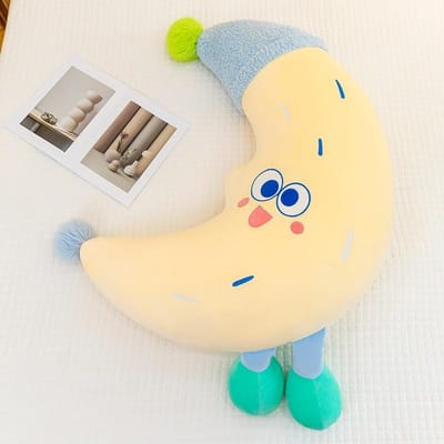 Nieuwe Maan Cartoon Duwkussen Pluche Speelgoed Slapen op het Bed Kussenpop Verjaardagscadeau Kussen 110 cm