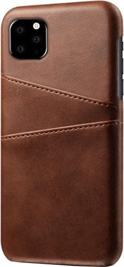 Peachy Duo Cardslot Wallet Portemonnee geschikt voor iPhone 11 Pro hoesje - Bruin Bescherming