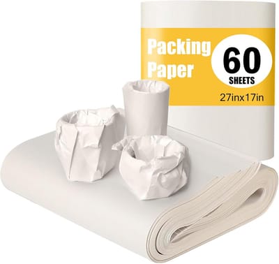 60 Vel Kreukvrij Inpakpapier - Krantenprint - 70x38 cm - Verhuis-, Cadeau- en Verpakkingspapier