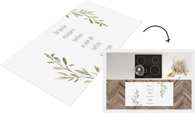 Keukenloper - Loper keuken - Spreuken - Quotes De Beste Moeders Hebben De Liefste Kinderen - Moederdag - Mama cadeau - 120x60 cm - Keukenloper vinyl