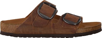 Birkenstock Heren Slippers Arizona Big Buckle Men - Bruin - Maat 41