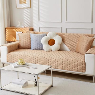 Nouveau coussin de canapé simple coussin de canapé d'hiver coussin d'hiver en peluche épaisse housse de coussin housse de canapé antidérapante 70*70cm