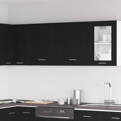 Hangkasten met plank - Wandkasten set - Keuken opruimen - Modern eiken design - 100 x 31 x 60 cm