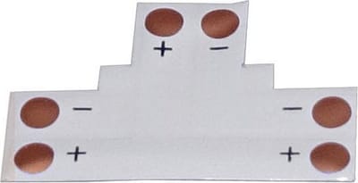 T connector - 10mm PCB - 2 pin - één kleur (5stuks)