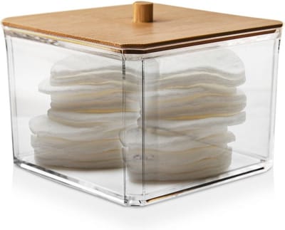 Wattenschijfjeshouder WHITNEY - Wattenschijfjes Dispenser - Make Up Remover Pads - Wattenstaafjeshouder