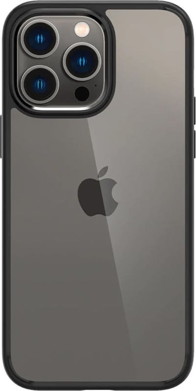 Hoesje Armor Back Cover Transparant Zwart Geschikt voor Apple iPhone 15 Pro