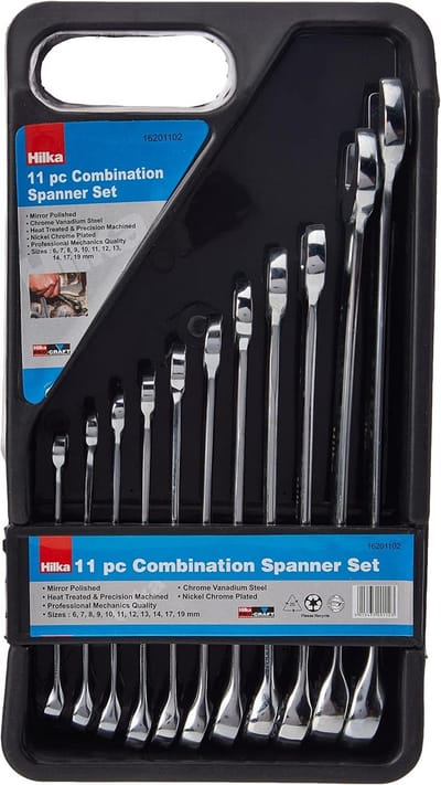 Combinatiesleutel Set Metrisch 11-Delig - Chroom Vanadium Staal Sleutelset