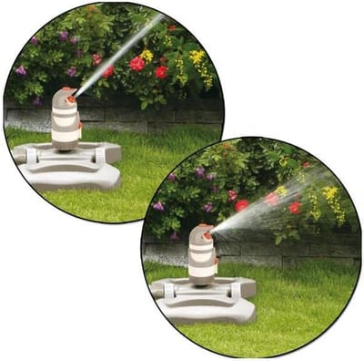 Gazonsproeier Cirkel - Waterverspreider Irrigatie - Grasveld Bevochtigen - Instelbare Sproeidikte - 320 m² - Grijs