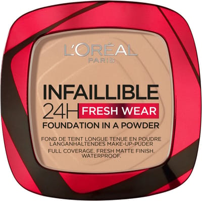 L'Oréal Infaillible 24H Fresh Wear Foundation Poeder 120 Vanille - 3 x 8 gr - Voordeelverpakking