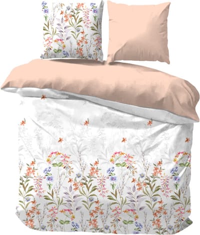 iSleep Dekbedovertrek Judith - Eenpersoons - 140x200/220 cm - Wit