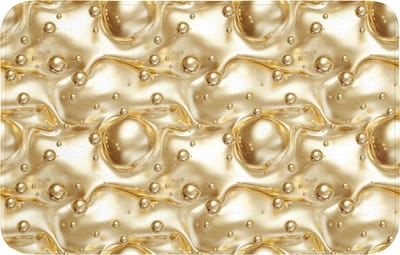 WC mat 80x50 cm - Antislip - Vloeibaar - Druppels - Goud - Toiletmat - Vloermat - Douchemat - Toilet tapijt - Toiletmatten