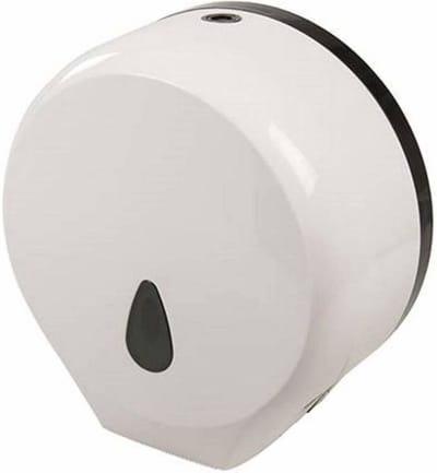 Jumbo Afsluitbare papieren dispenser - duurzaam en hygiënisch - 29 x 28 x 13 cm - wit