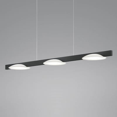 Helestra Pole LED hanglamp 3-lamps zwart