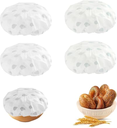 Herbruikbare deksels voor zuurdesemfermentatie - 5-pack, ongebleekt, geschikt voor potten van 3-4 inch, ideaal voor starters en fermentatie.