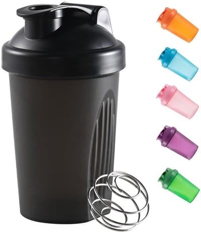 Shaker 400 ml - Plastic Fles - Mixbal - BPA-vrij - Workout - Hydratatie voor Fitness - Waterfles