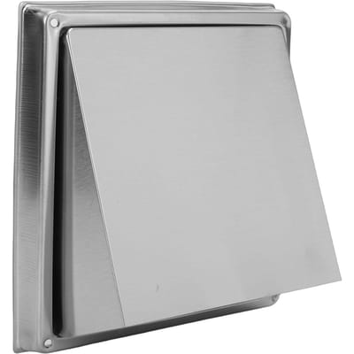 6-Inch Drogerafvoerkap Buiten Roestvrij Staal Buitenmuur Afzuigkap met Rooster voor Badkamer Keuken Garage